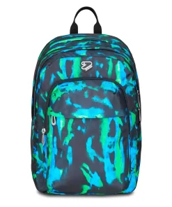 Zaino organizzato Seven Pro XXL Detach: verde / azzurro / nero, con Earphones Wireless