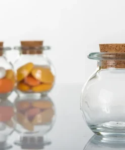 Alternative view of 24 Barattolini in Vetro 50 ml Tappo in Sughero Base Cilindrica porta confetti