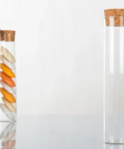 Alternative view of 12 Provette in Vetro 12 cm con Tappo in Sughero Base Cilindrica porta confetti