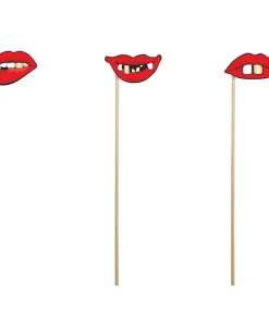 3 Props Labbra Divertenti Photo Booth (KNP18)